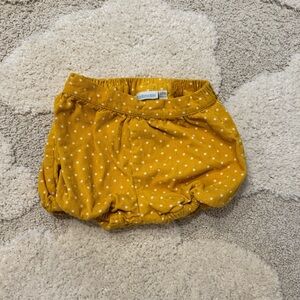 JoJo Maman Bébé Mustard Polka Dot Bloomers - Size 6-12M